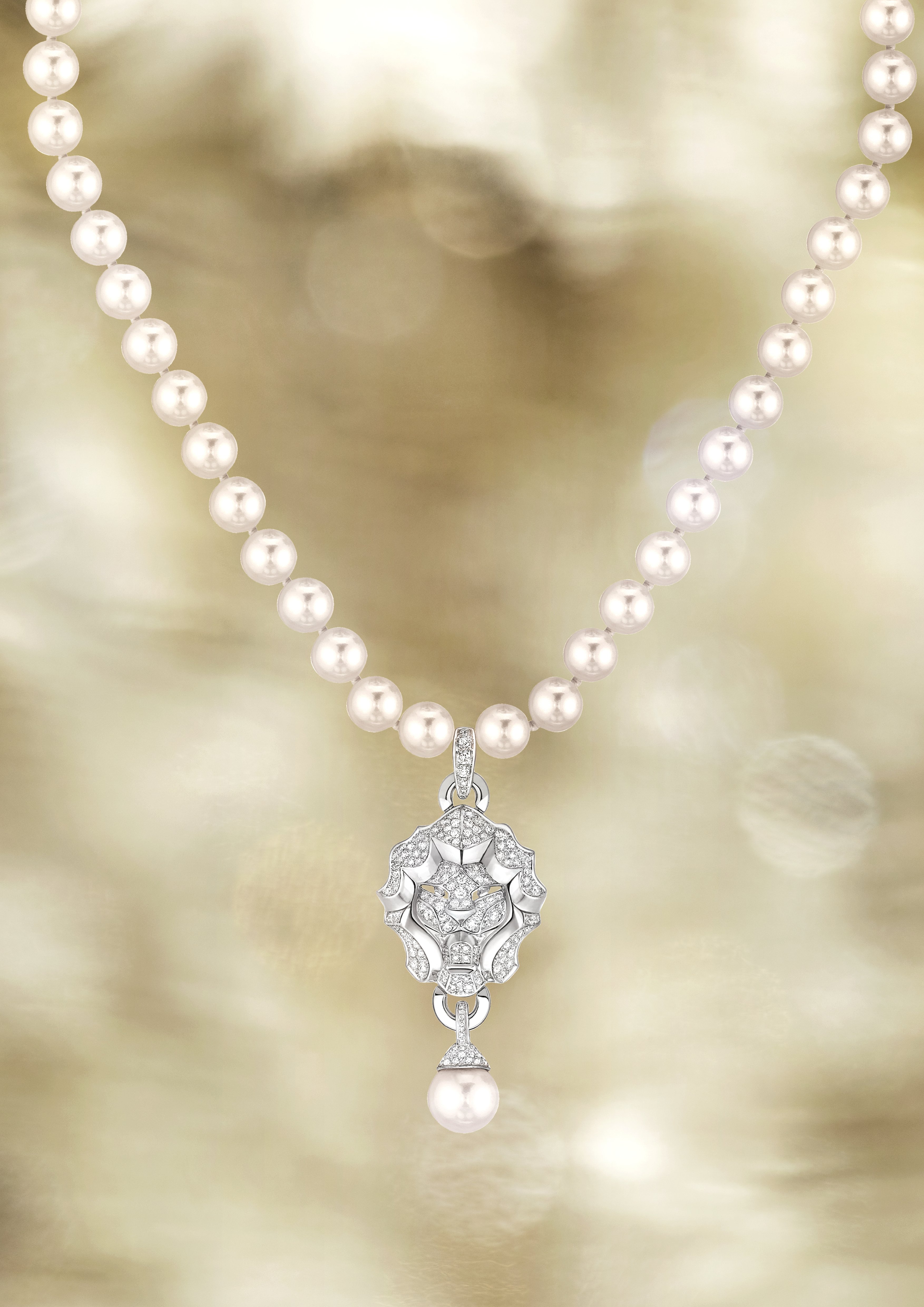 Lion Pépite Perles necklace