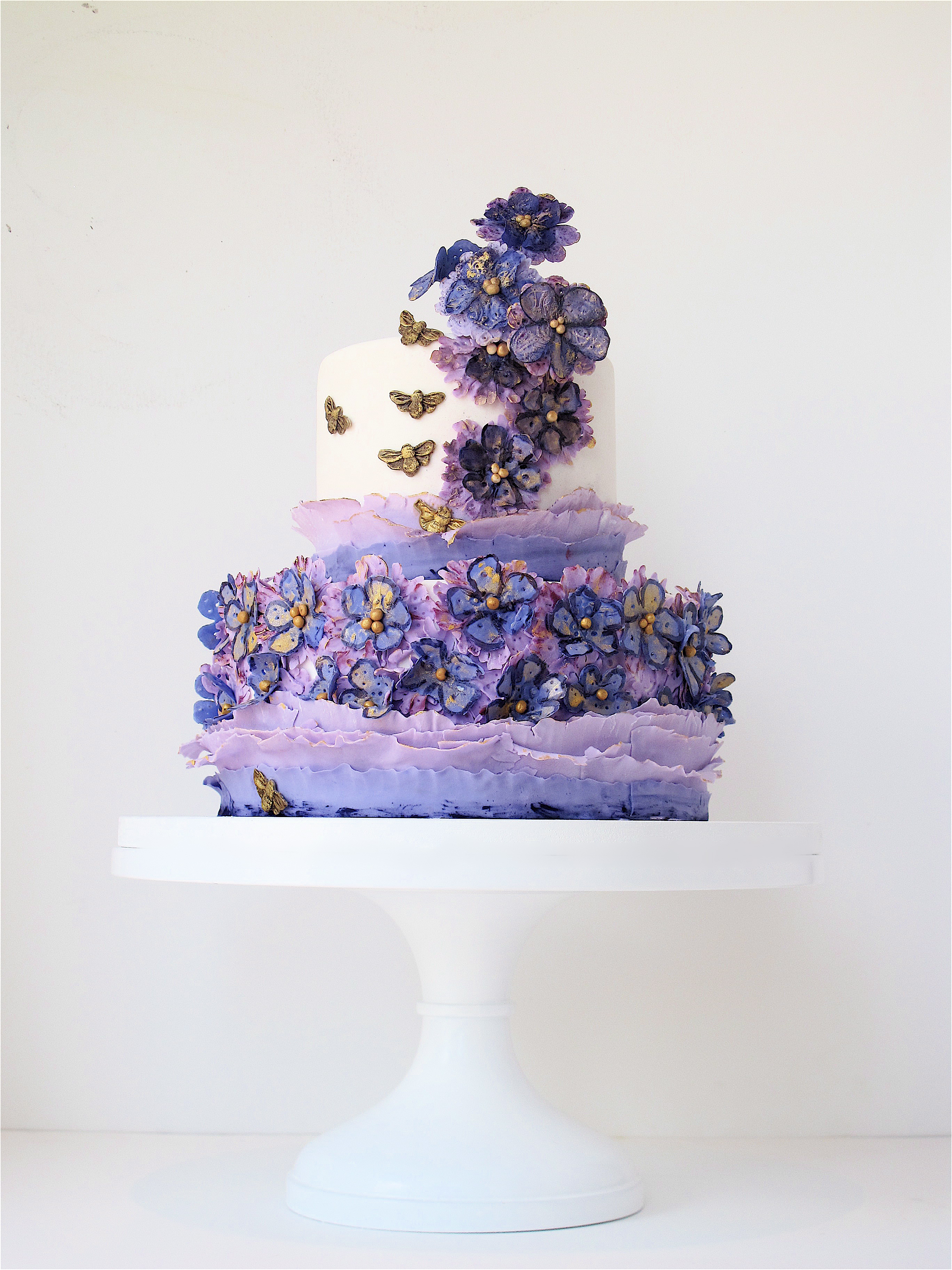 purple blossoms and bees  - Maggie Austin Cake (T&C)