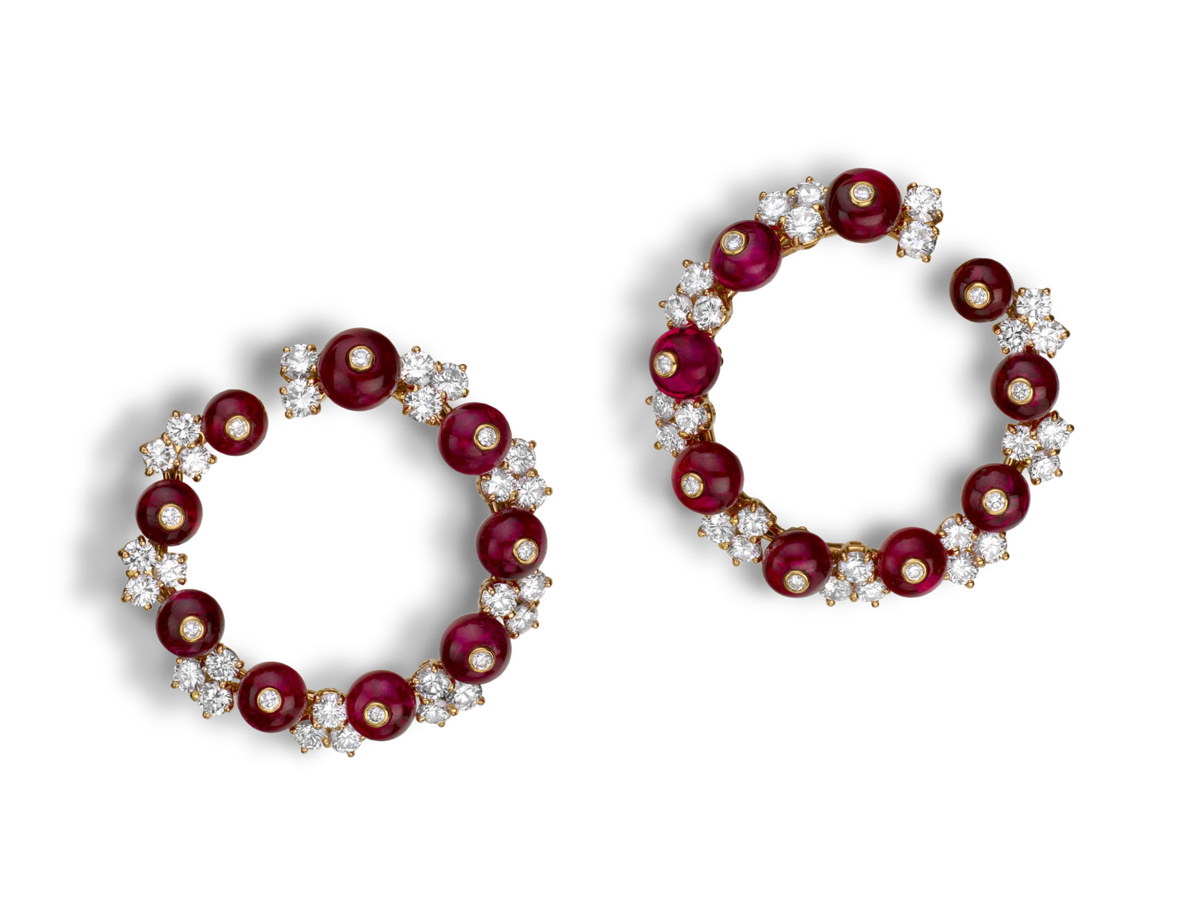 REZA  2014 Farandole Earrings - Ruby