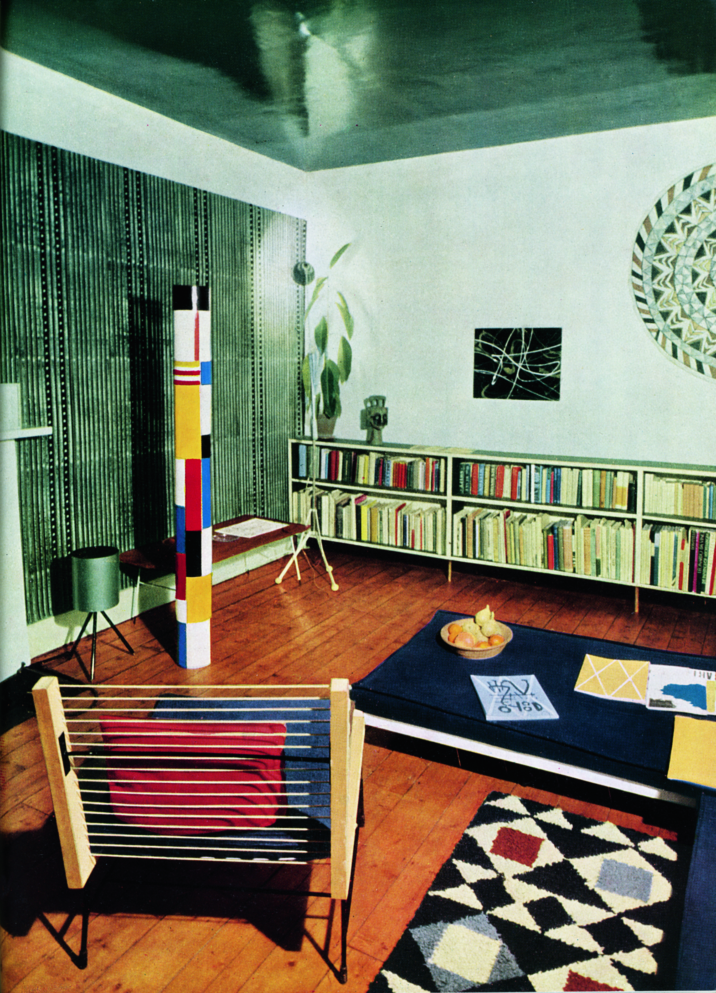 The flat of Colin St John Wilson, architect of the British Library, 1952